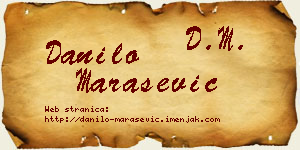 Danilo Marašević vizit kartica